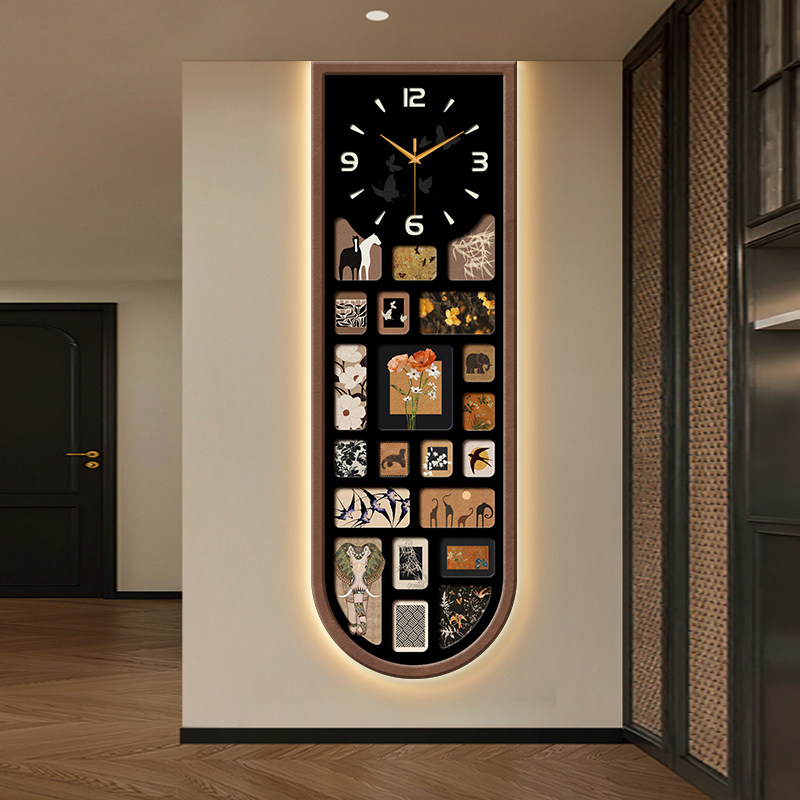 Luxury Lifestyle Aesthetics - Dikey Güvenlik Duvar Saati Benzersiz Japon