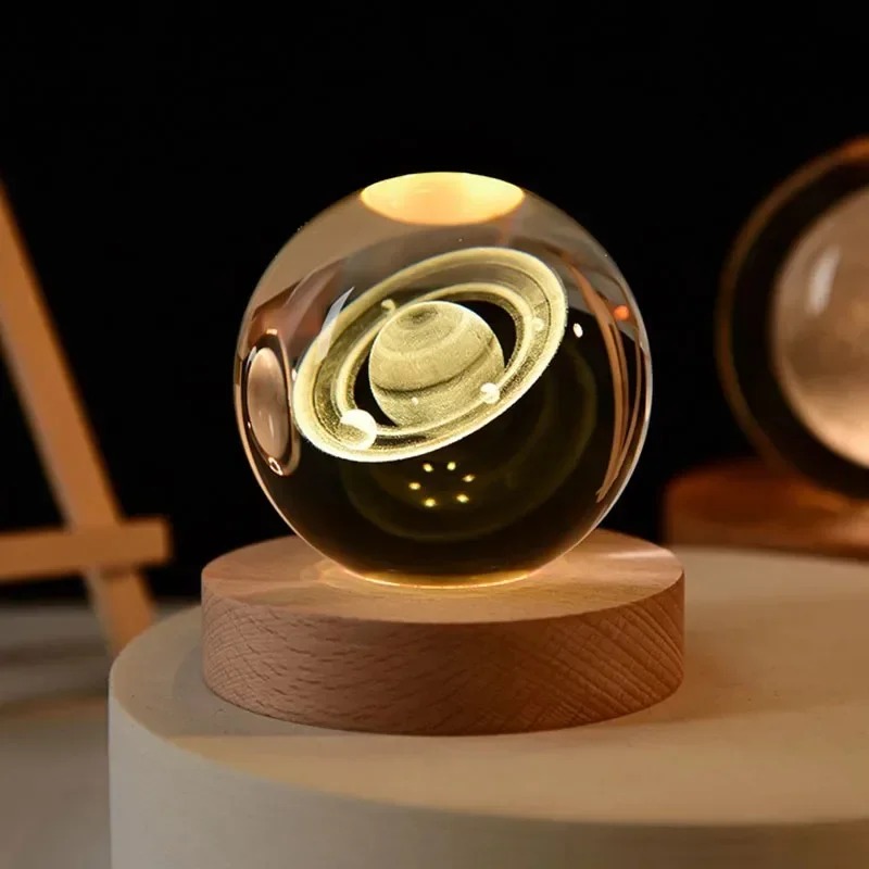 Crystal Ball Decor - 6cm Kristal Küre Dekorasyonu Astronomi Güneş