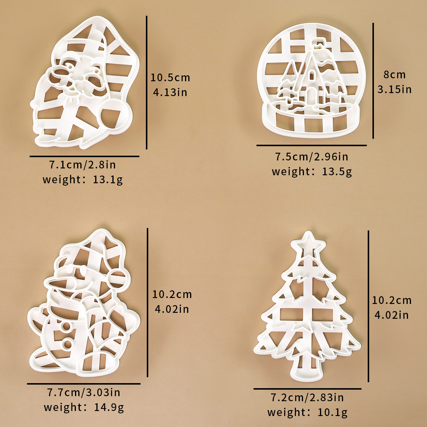 4 Adet Noel Kurabiye Kalıbı No - Crystal Ball Decor incelemesi ve fiyatı